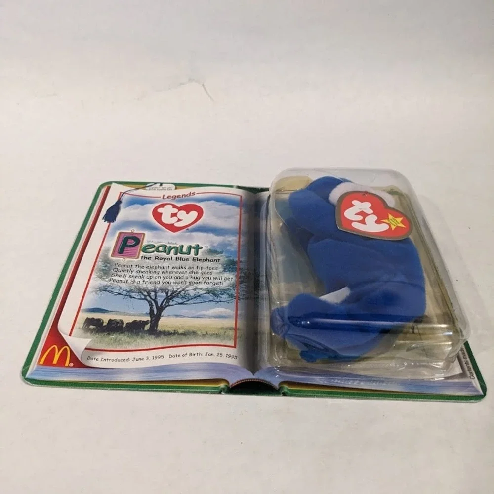 Vtg Ty Teenie Beanie Babies McDonald's Peanut Elephant Spangle Bear Lot 2 Sealed